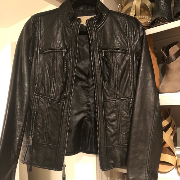 Michael Kors Leather Jacket XS - Picture 1 of 5